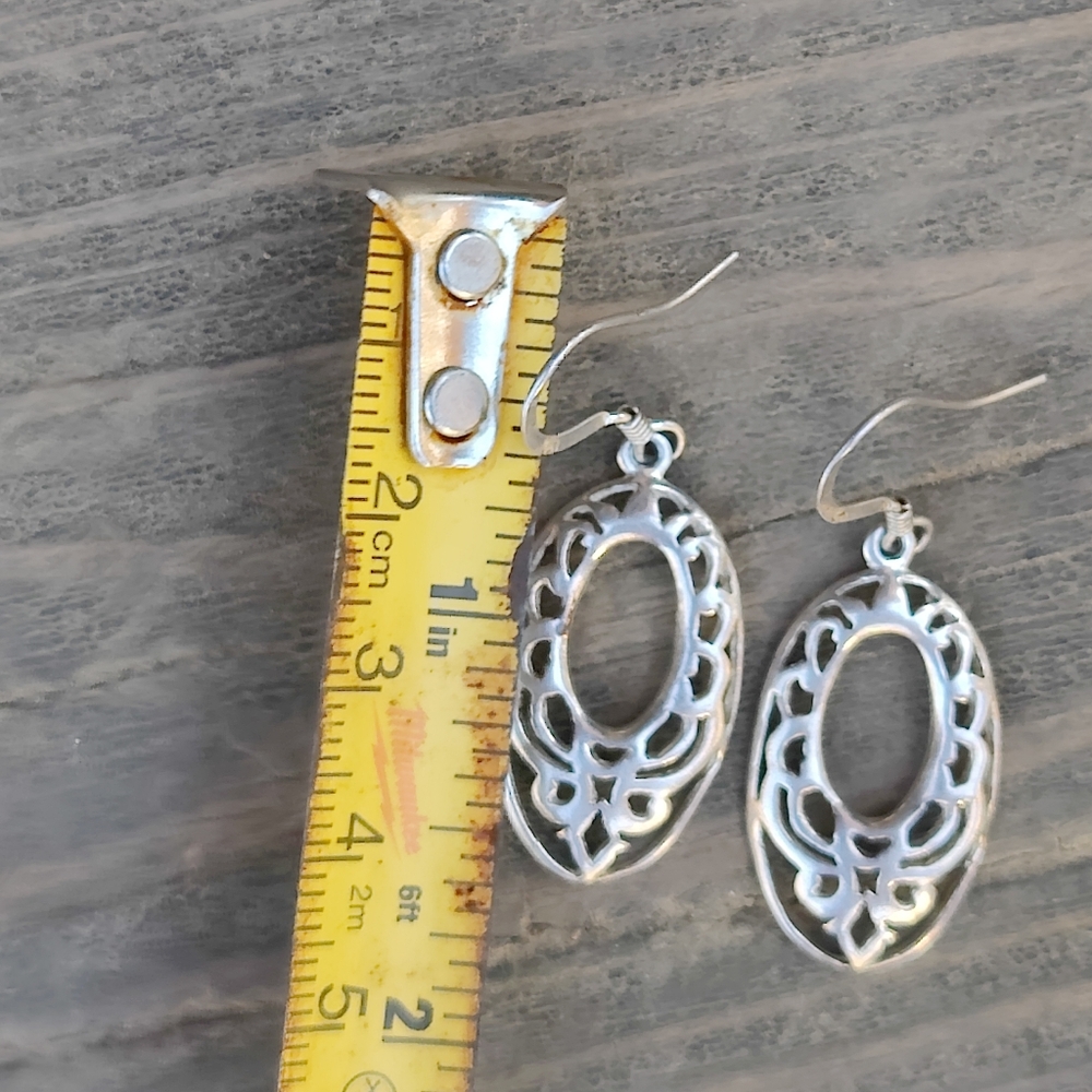 Vintage Sterling Silver Earrings - Picture 4 of 4